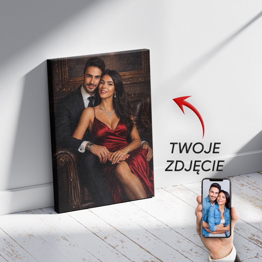 Luksusowy Portret Pary w Stylu Mafii