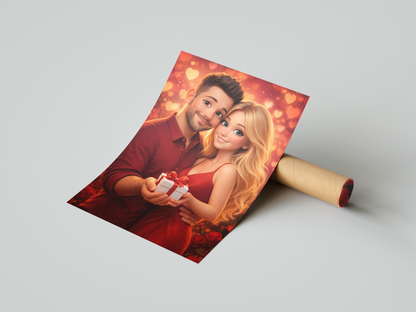 „Miłość jak z bajki” – Portret Pary w Stylu Pixar 3D